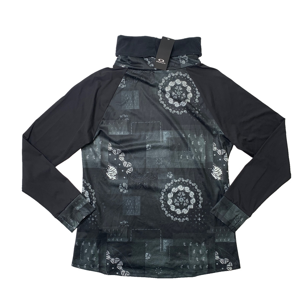 Oakley Shirt Womens 2XL Black TC Aurora Midlayer Performance Fit Bandana Active
